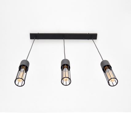 Lámpara colgante MELODY 3xE27/15W/230V negro