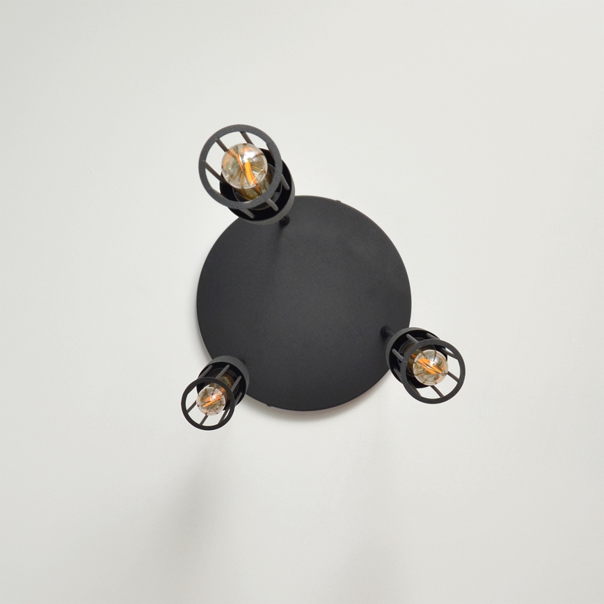 Lámpara colgante MELODY 3xE27/15W/230V negro