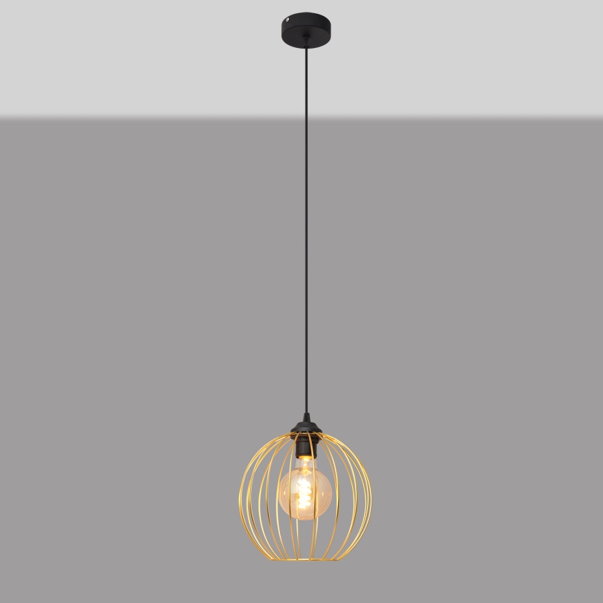 Lámpara colgante MERCURE 1xE27/15W/230V dorado/negro