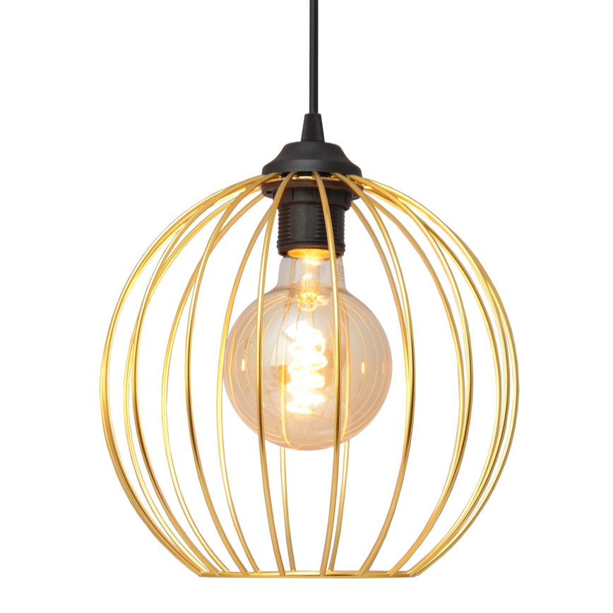 Lámpara colgante MERCURE 1xE27/15W/230V dorado/negro
