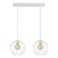 Lámpara colgante MERCURE 2xE27/15W/230V blanco