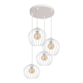 Lámpara colgante MERCURE 4xE27/15W/230V blanco