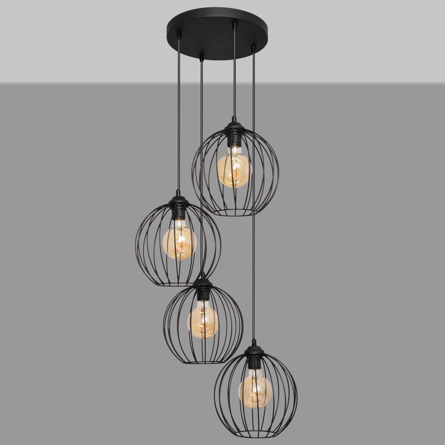 Lámpara colgante MERCURE 4xE27/15W/230V