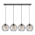 Lámpara colgante MERCURE 4xE27/15W/230V negro