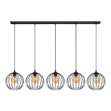 Lámpara colgante MERCURE 5xE27/15W/230V negro