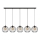Lámpara colgante MERCURE 5xE27/15W/230V negro