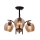 Lámpara colgante MERRA 3xE27/40W/230V negro/beige