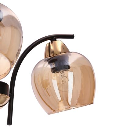 Lámpara colgante MERRA 3xE27/40W/230V negro/beige