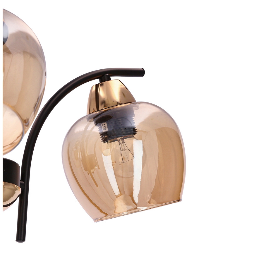 Lámpara colgante MERRA 3xE27/40W/230V negro/beige