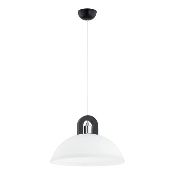 Lámpara colgante MIGOT 1xE27/15W/230V negro/cromo brillante