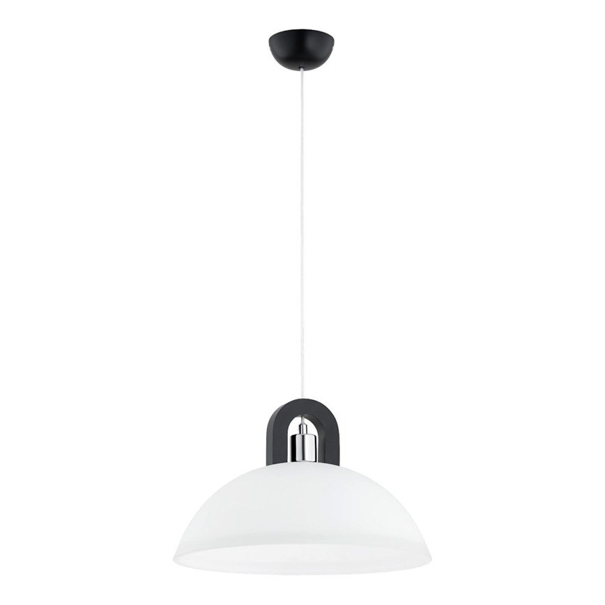 Lámpara colgante MIGOT 1xE27/15W/230V negro/cromo brillante