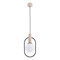 Lámpara colgante MIKI 1xE14/10W/230V negro/beige