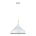 Lámpara colgante MIKO 1xE27/60W/230V diá. 32 cm blanco