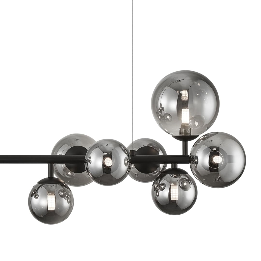 Lámpara colgante MILA 10xG9/9W/230V negro/gris