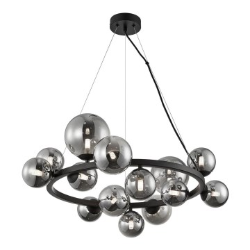 Lámpara colgante MILA 14xG9/9W/230V negro/gris