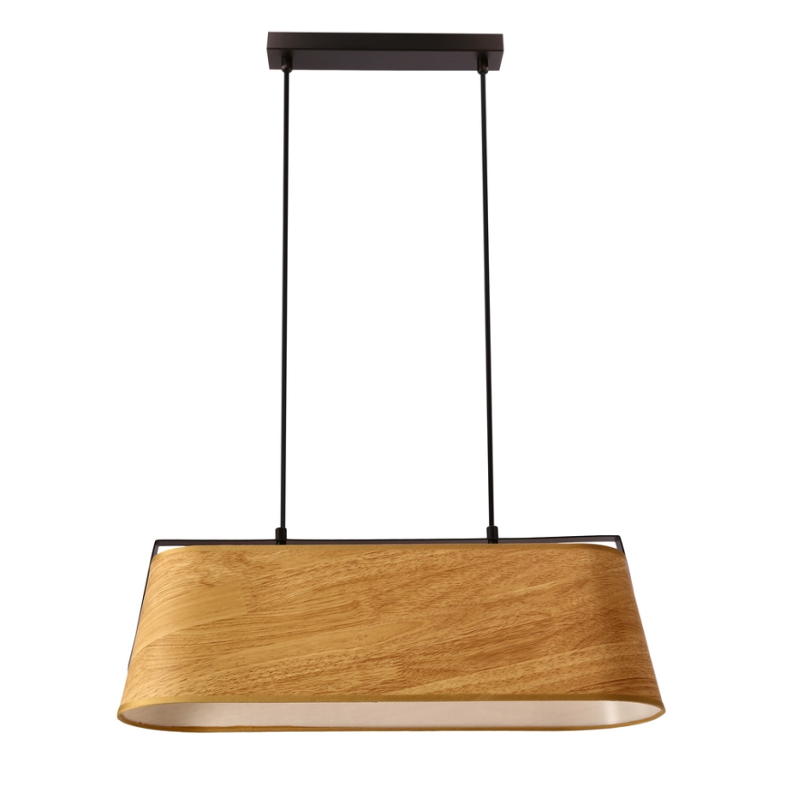 Lámpara colgante MILBURY 2xE27/40W/230V marrón