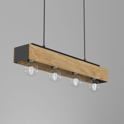Lámpara colgante MILUZA 4xE27/15W/230V