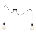Lámpara colgante MIROS 2xE27/60W/230V araña negro