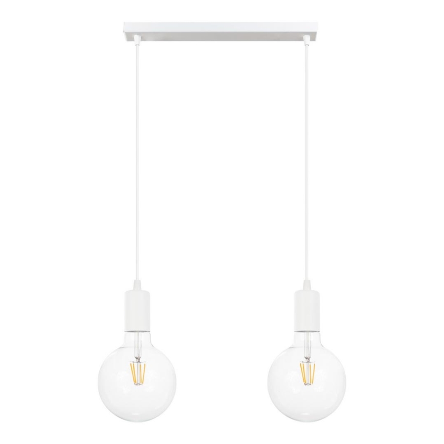 Lámpara colgante MIROS 2xE27/60W/230V blanco