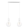 Lámpara colgante MIROS 2xE27/60W/230V blanco