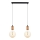 Lámpara colgante MIROS 2xE27/60W/230V negro/cobre