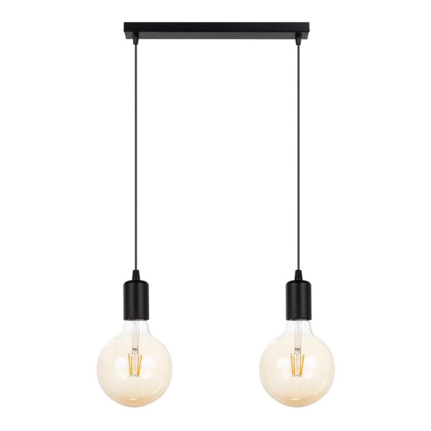 Lámpara colgante MIROS 2xE27/60W/230V negro