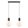 Lámpara colgante MIROS 2xE27/60W/230V negro