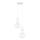 Lámpara colgante MIROS 2xE27/60W/230V redondo blanco
