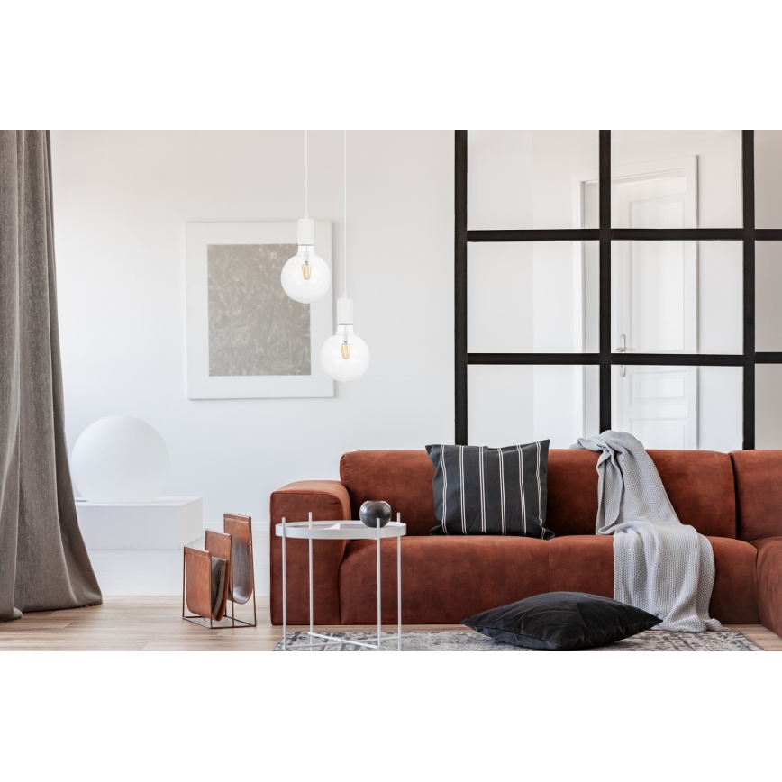 Lámpara colgante MIROS 2xE27/60W/230V redondo blanco