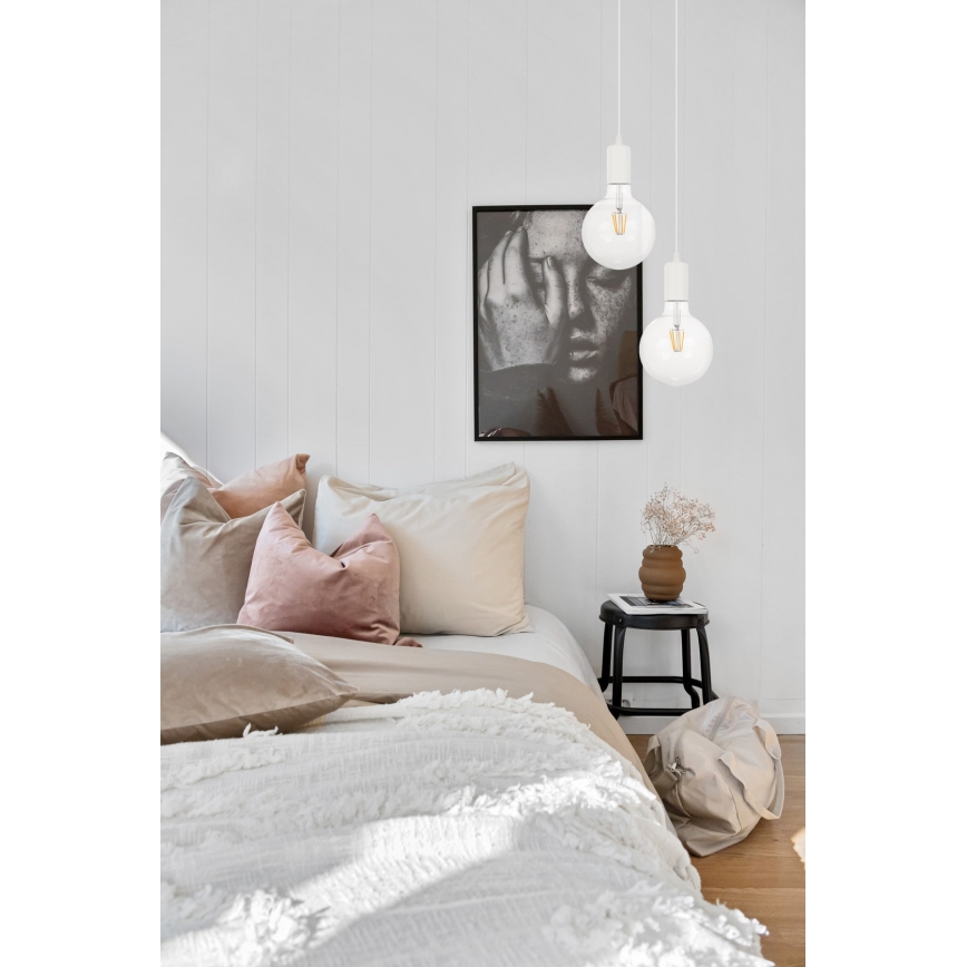 Lámpara colgante MIROS 2xE27/60W/230V redondo blanco