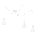 Lámpara colgante MIROS 3xE27/60W/230V blanco