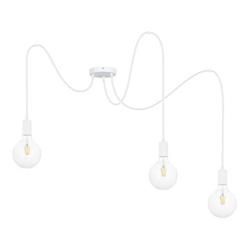 Lámpara colgante MIROS 3xE27/60W/230V blanco