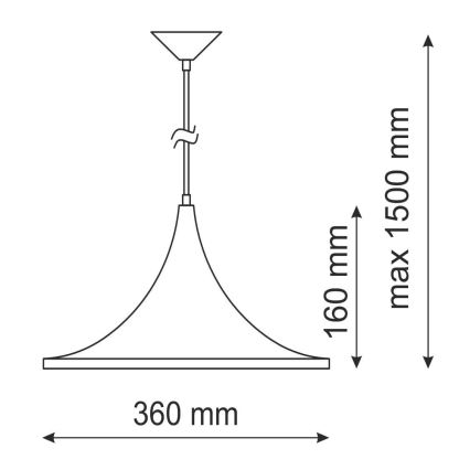 Lámpara colgante MODERN 1A 1xE27/20W/230V