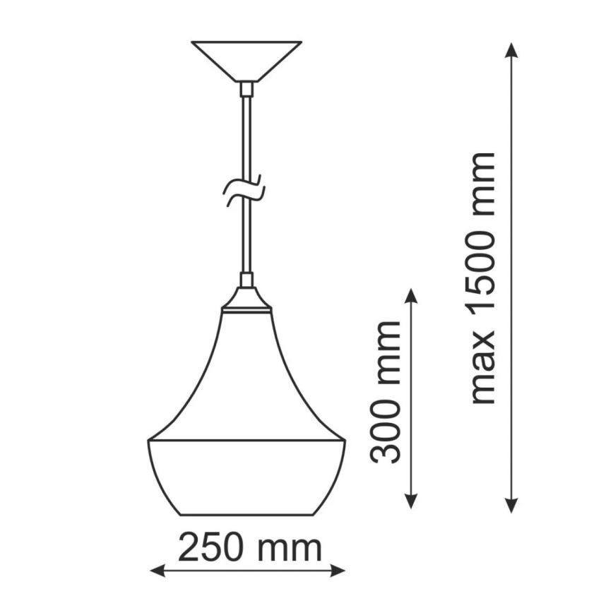 Lámpara colgante MODERN E27/60W blanca