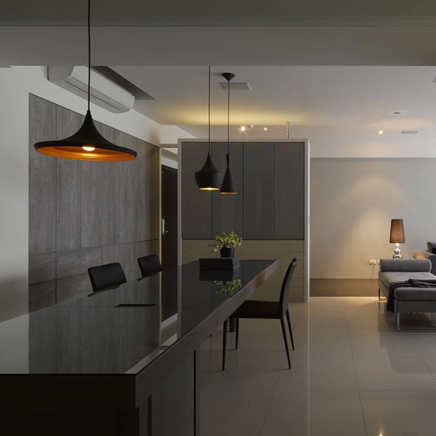 Lámpara colgante MODERN E27/60W negro