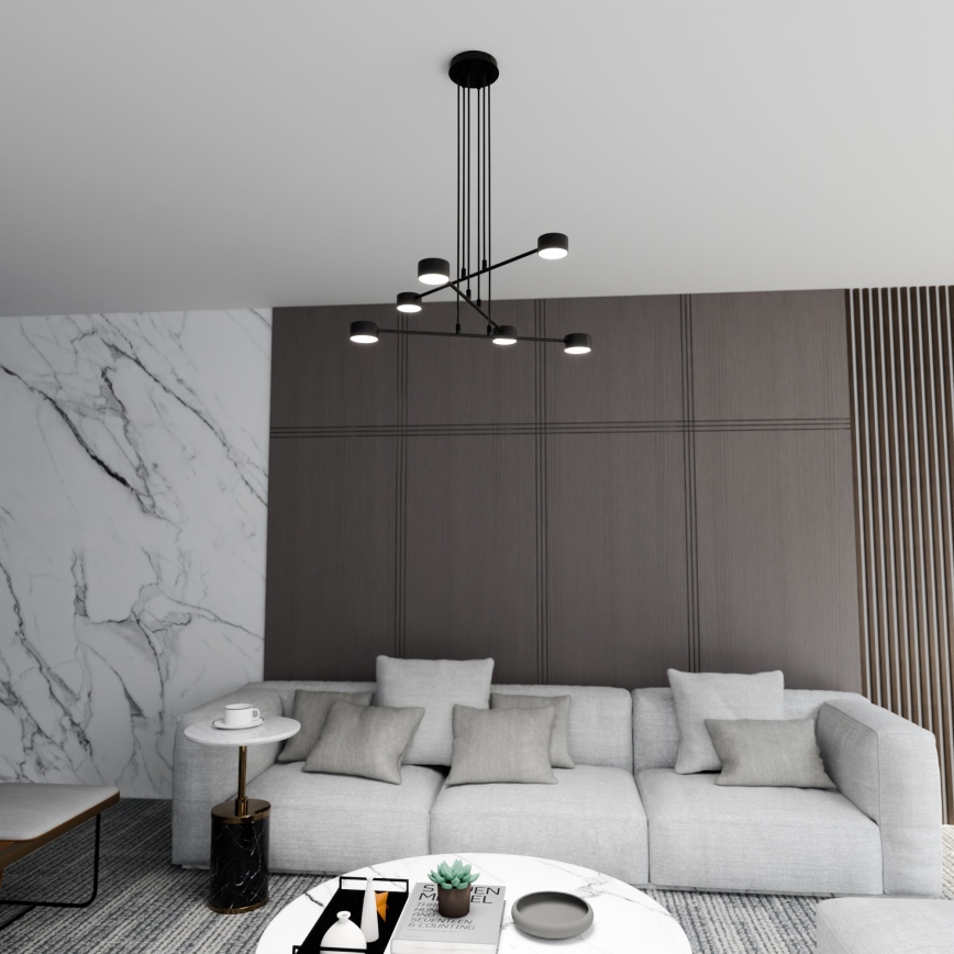 Lámpara colgante MODUS 6xGX53/10W/230V negro