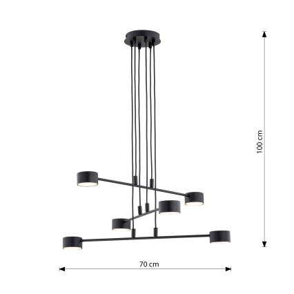 Lámpara colgante MODUS 6xGX53/10W/230V negro