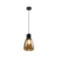 Lámpara colgante MOLDO 1xE27/40W/230V negro/beige ahumado