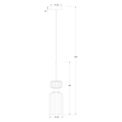 Lámpara colgante MOLLY 1xE14/40W/230V diá. 12 cm dorado/verde/rosa