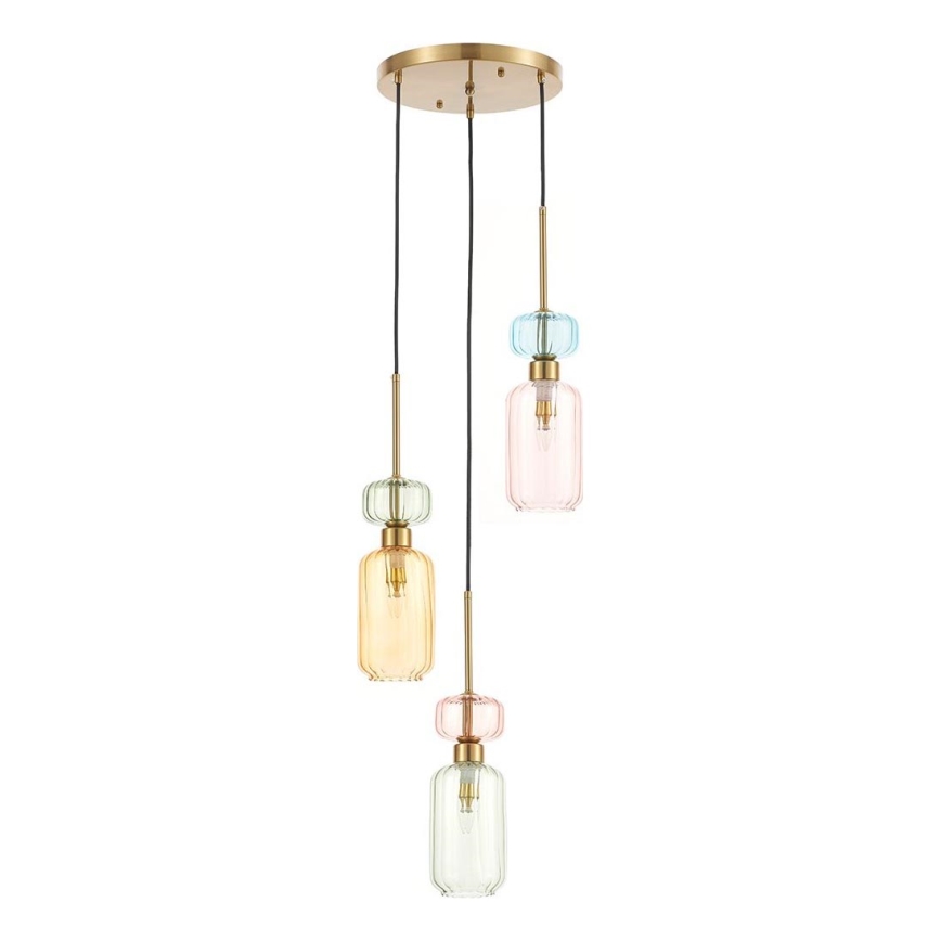 Lámpara colgante MOLLY 3xE14/40W/230V diá. 38 cm colorido