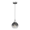 Lámpara colgante MONTE 1xE27/60W/230V diá. 15 cm cromo mate