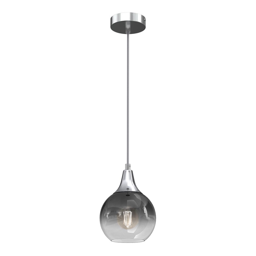 Lámpara colgante MONTE 1xE27/60W/230V diá. 15 cm cromo mate