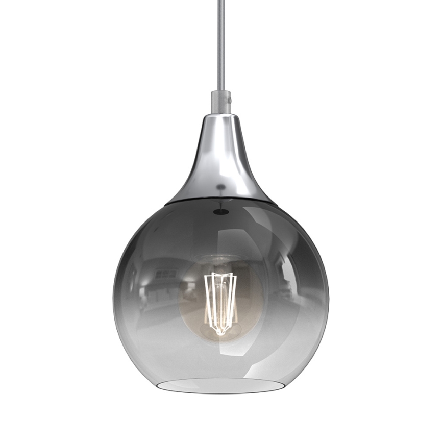 Lámpara colgante MONTE 1xE27/60W/230V diá. 15 cm cromo mate