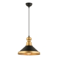 Lámpara colgante MONZA 1xE27/40W/230V, 30 cm negra/dorada