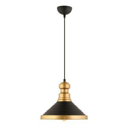 Lámpara colgante MONZA 1xE27/40W/230V, 30 cm negra/dorada