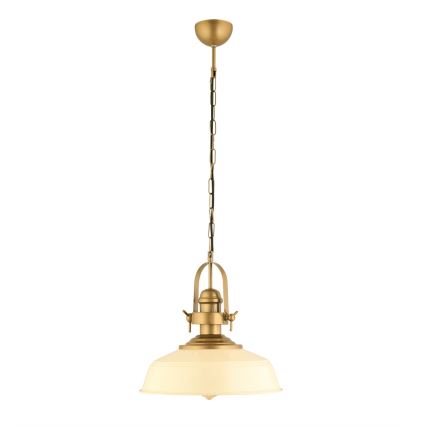 Lámpara colgante MONZA 1xE27/40W/230V de 35 cm en color crema/bronce