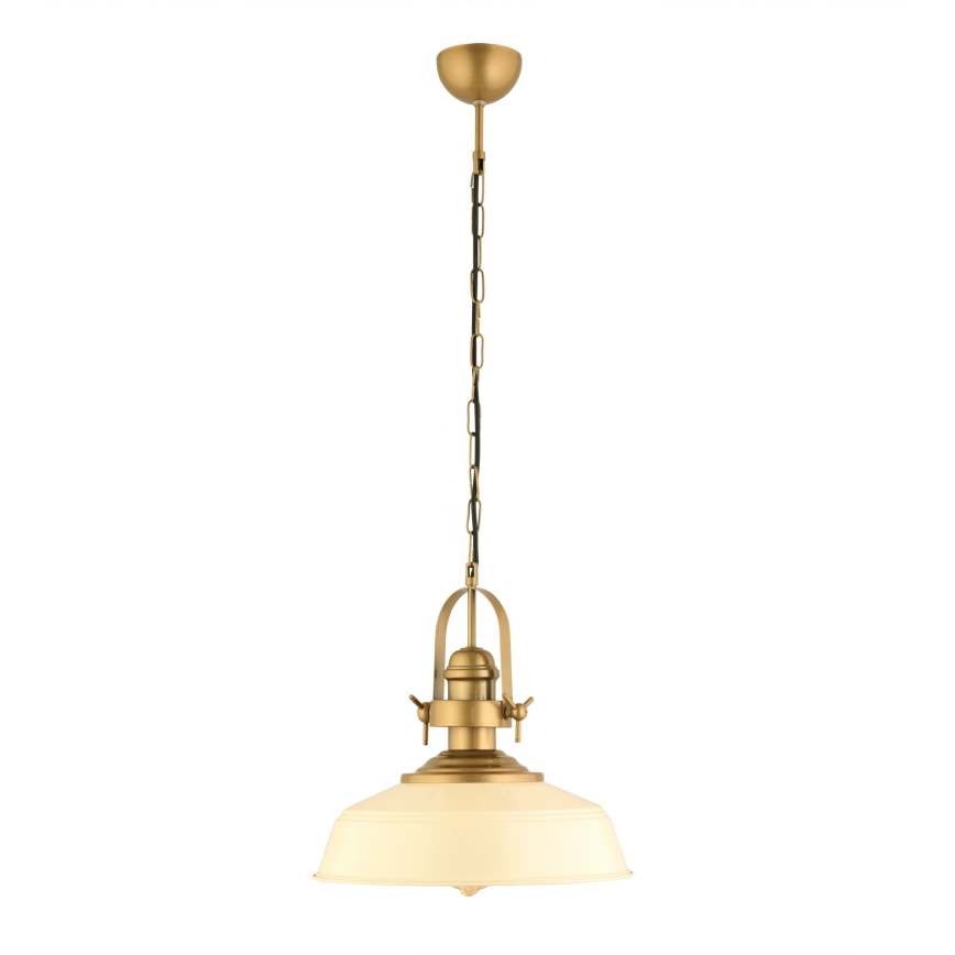 Lámpara colgante MONZA 1xE27/40W/230V de 35 cm en color crema/bronce