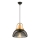 Lámpara colgante MONZA 1xE27/40W/230V, diámetro 29 cm, negro/oro