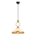 Lámpara colgante MONZA 1xE27/40W/230V diámetro 30 cm crema/bronce