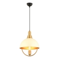 Lámpara colgante MONZA 1xE27/40W/230V diámetro 30 cm crema/oro